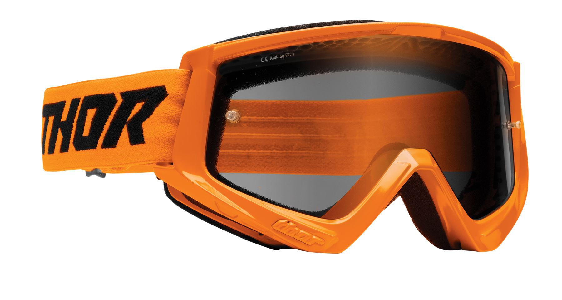 Thor 2025 Motocross Goggles Combat Racer Sand Flo Orange Black